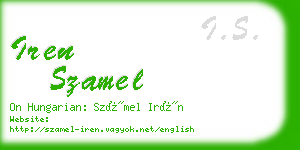 iren szamel business card